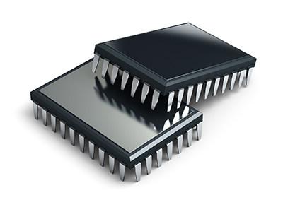 Microcontrollers & Processors isolated on a white background